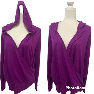 RALPH LAUREN hoodie blouse NWOUT tag size L purple